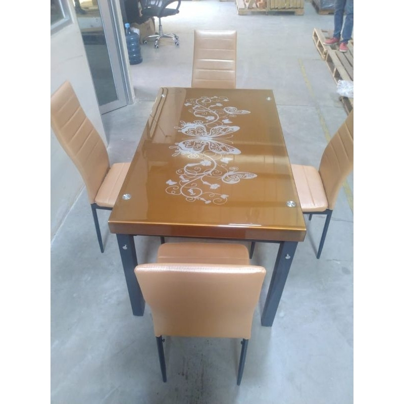 "Bisa COD" Meja Makan Kaca Importa 4 Kursi Terlaris Termurah Pemalang Pekalongan , ciayumajakuning