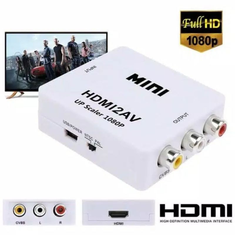 Converter adapter HDMI2AV / HDMI 2AV / HDMI to AV RCA
