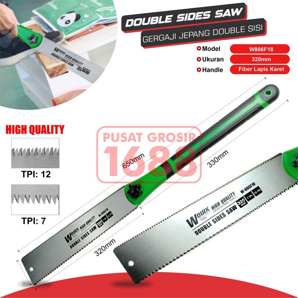 Gergaji Dua Sisi Jepang Double Edge Rip Cut Cross Cut