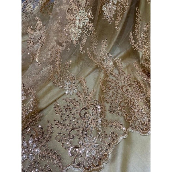 [TERMEWAH] TILE PAYET / TILE BROKAT PAYET by Hamid Collection(per ½ meter)