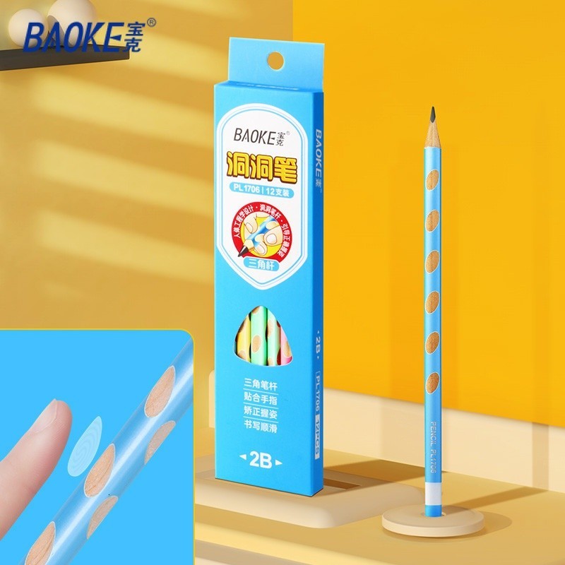 

BAOKE Pensil 2B/Pensil Grafit Bentuk Segitiga Isi 12 PL1706