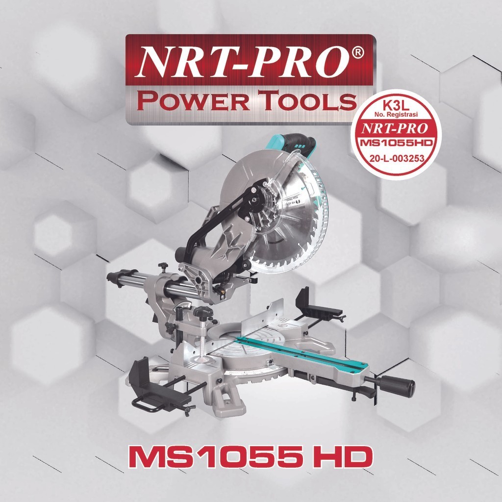 MITER SAW 10" SLIDING LASER / MESIN POTONG ALUMINIUM / MS 1055 NRT-PRO