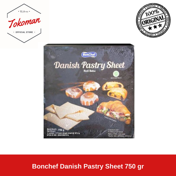 

Bonchef Danish Pastry Sheet 750gr / 750 gr - 4 Lembar