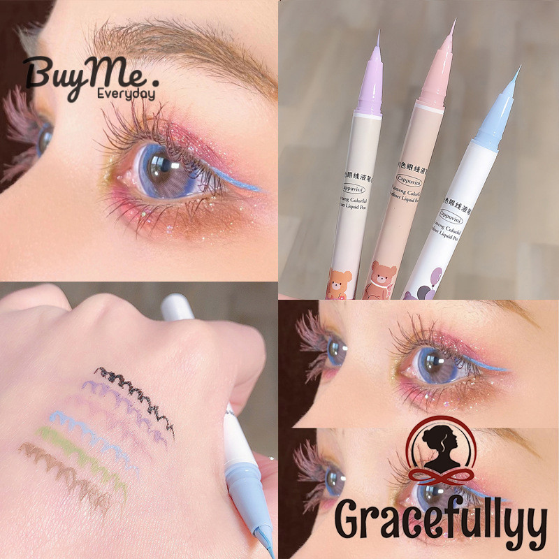 DOUYIN [COD]CAPPUVINI Liquid Eyeliner Pensil Colorful Waterproof Long Lasting Eyeliner Pen Untuk Cos