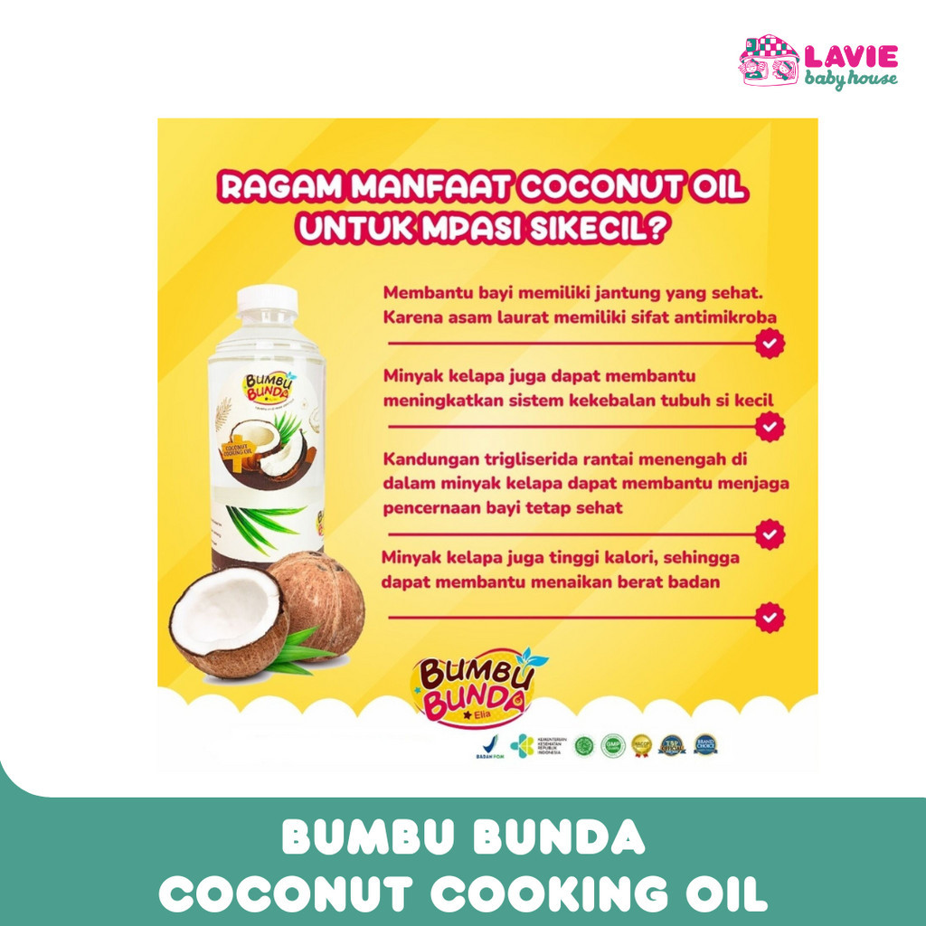 

ADY78 Bumbu Bunda Elia Coconut Cooking Oil 500ml-minyak MPASI