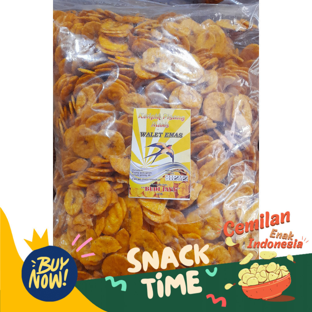 

PROMO HEMAT 1kg keripik pisang 3 varian manis / nangka / gepok