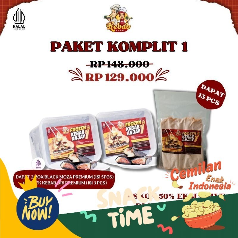 

Special Diskon (HARGA SPECIAL DI LIVE SHOPEE) PAKET KOMPLIT KEBAB DAN KRIBAB MURAH MERIAH