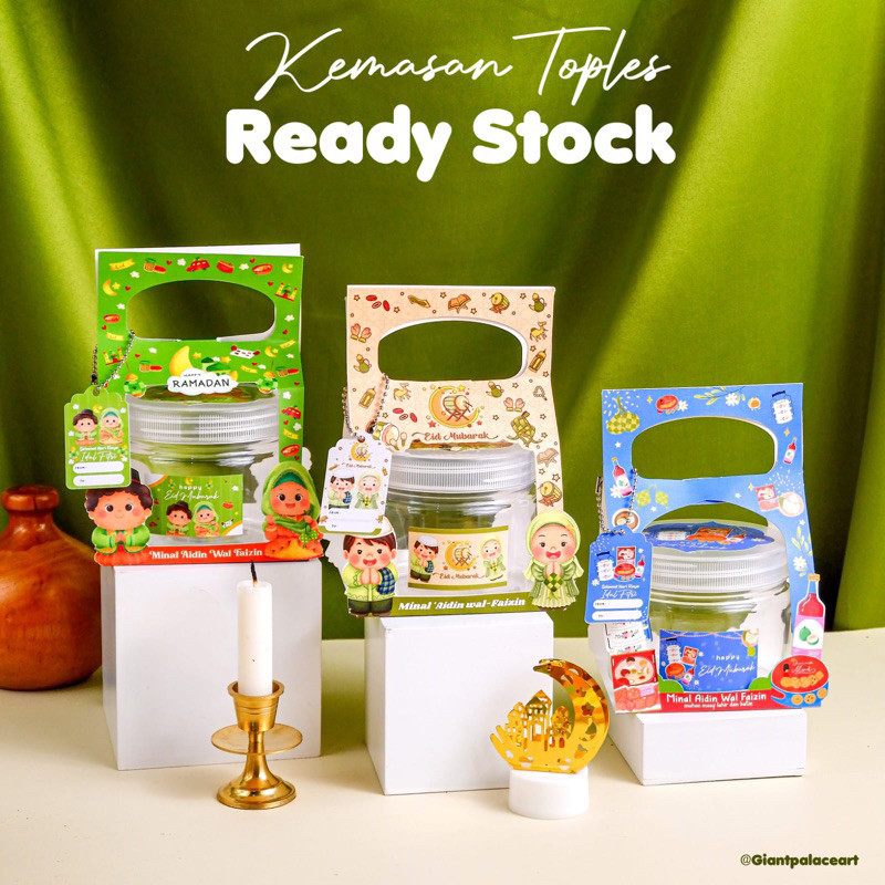 READY - 10SET KEMASAN TOPLES 400ML HAMPERS RAMADHAN / LEBARAN / EID
