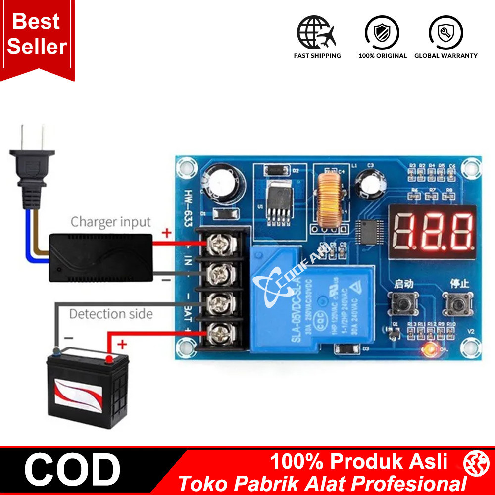 Battery Charger Control Module 6-60V XH-M604 kontroller Cas Baterai 12V 24V 48V xh-m604 Saklar Pelin