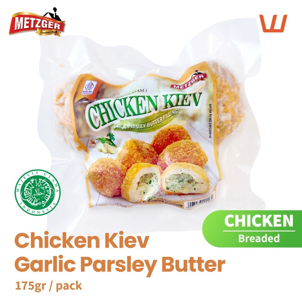

Chicken Kiev Garlic Parsley Butter Filling Nugget Ayam Halal Metzger