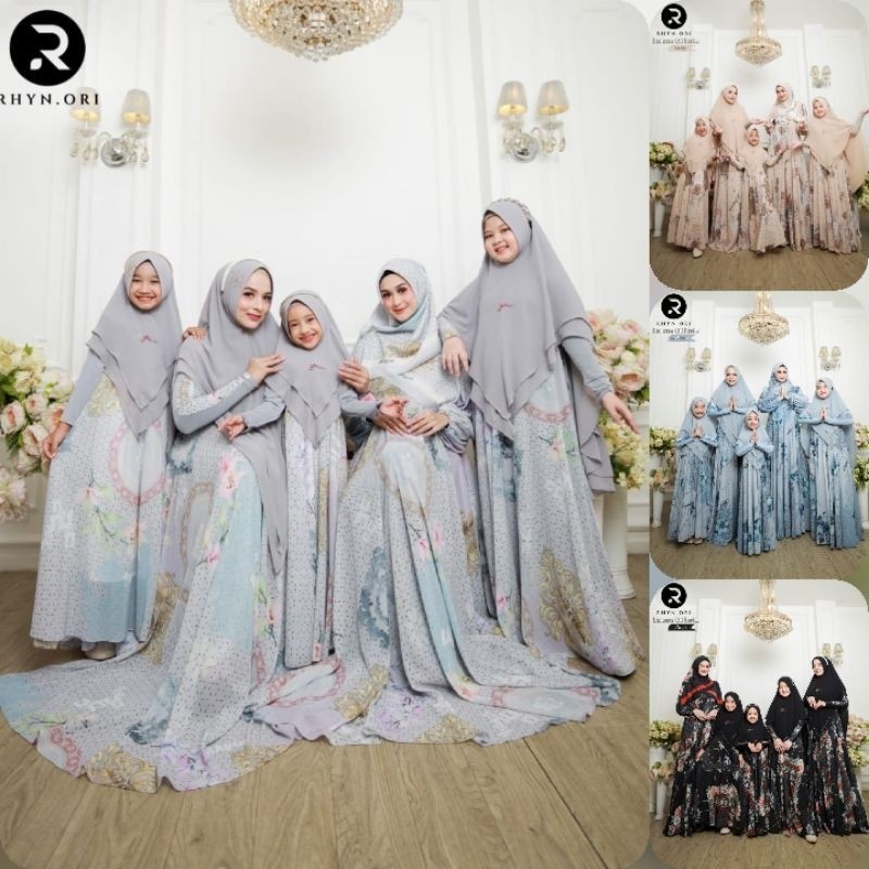 PROMO ELDEENA SAMERA COUPLE  Baju Gamis Syari Couple/Sarimbit/Serimbit Ibu dan Anak Sameera eid Seri