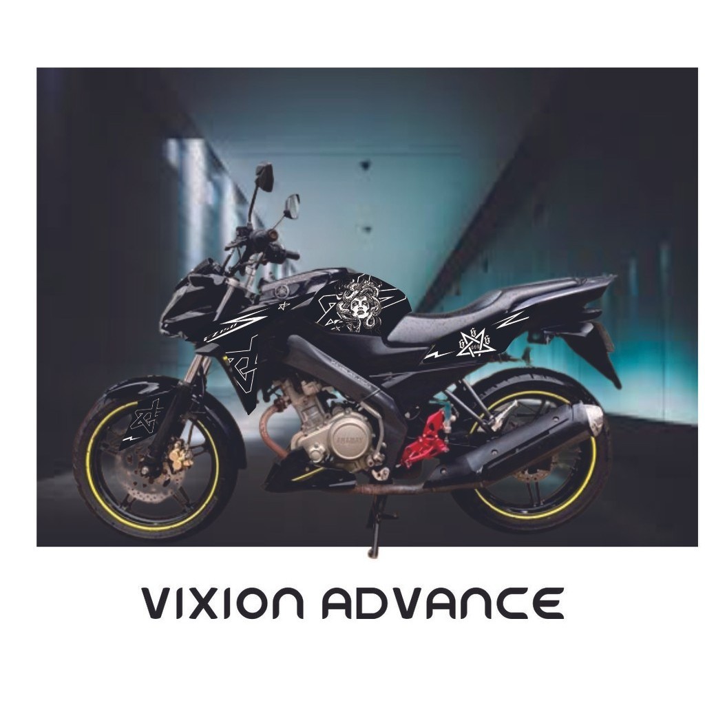 DECAL STIKER STIKER DECAL MEDUSA STRIPING LIS BODY MOTOR VIXION ADVANCE  2017 -2018 VARIASI STIKER L