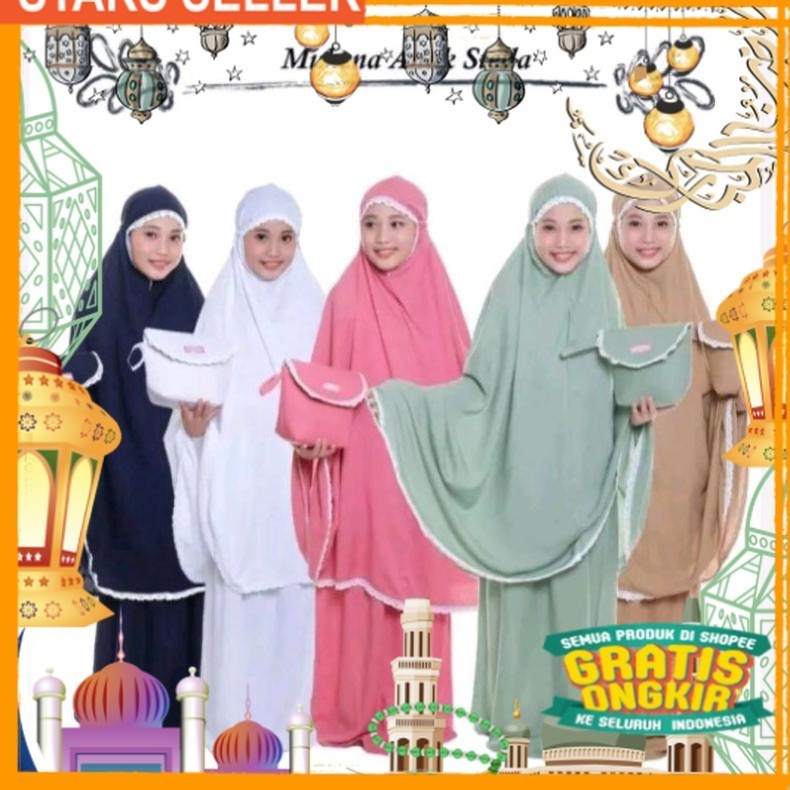 Baru Mukenah Polos Anak 7-13 Tahun Terbaru 2022 / Mukena Anak Perempuan / Mukenah Anak 10 Tahun / Mu