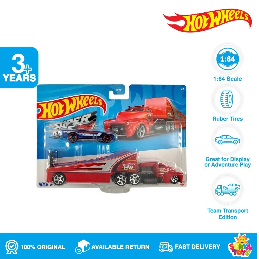 Hot Wheels Super Rigs  Rock 'N Race Red