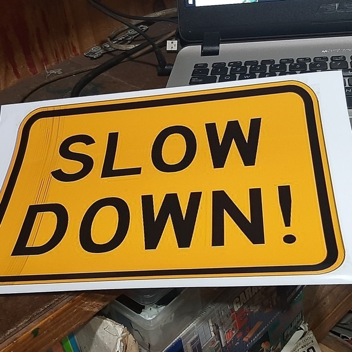 

Stiker SLOWDOWN sticker hiasan dinding pintu rumah dinding Rambu lalu lintas