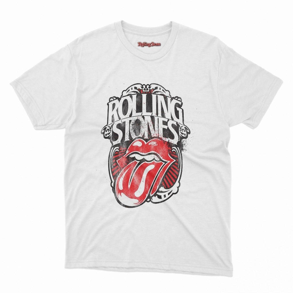 BAJU DISTRO Vintage Distressed Rolling Stones Logo