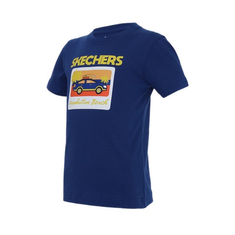 SKECHERS BOYS MANHATTAN BEACH T-SHIRT - BLUE