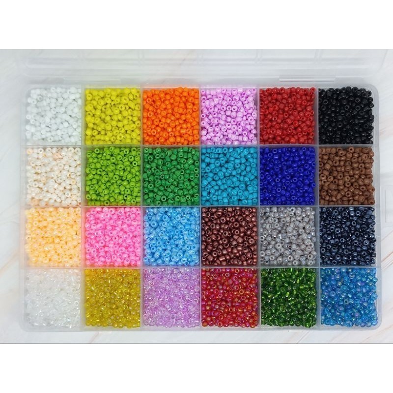 MB88 - Diy Pernak Pernik Gelang 1 Box Mute Manik Manik Pasir - Diy Manik Manik Gelang Aesthetic