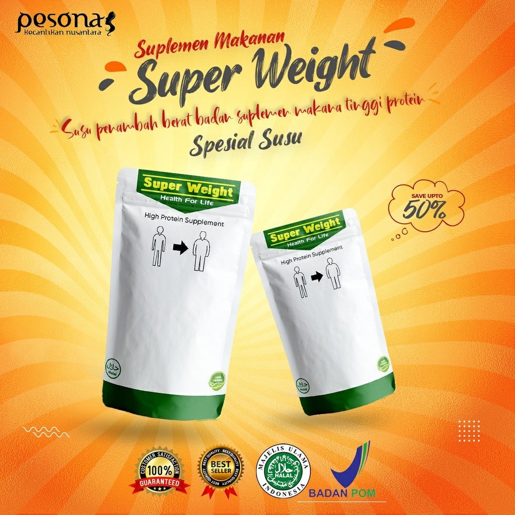 

SUPER WEIGHT – Susu Penambah Berat Badan Alami untuk Anak dan Dewasa | Meningkatkan Nafsu Makan & Penyerapan Nutrisi