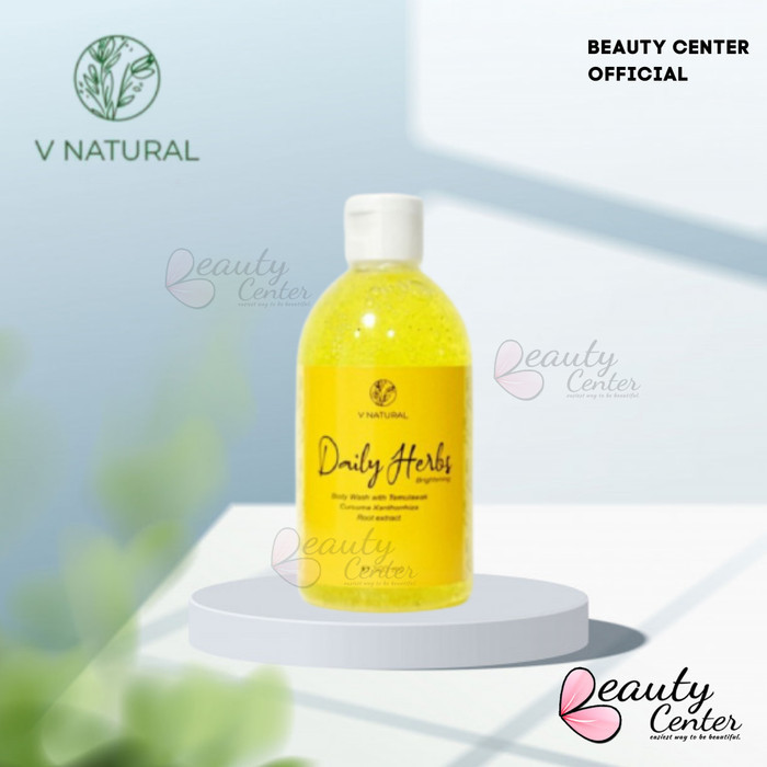 V Natural Brightening Body Wash - Body Herbs ( Kuning )