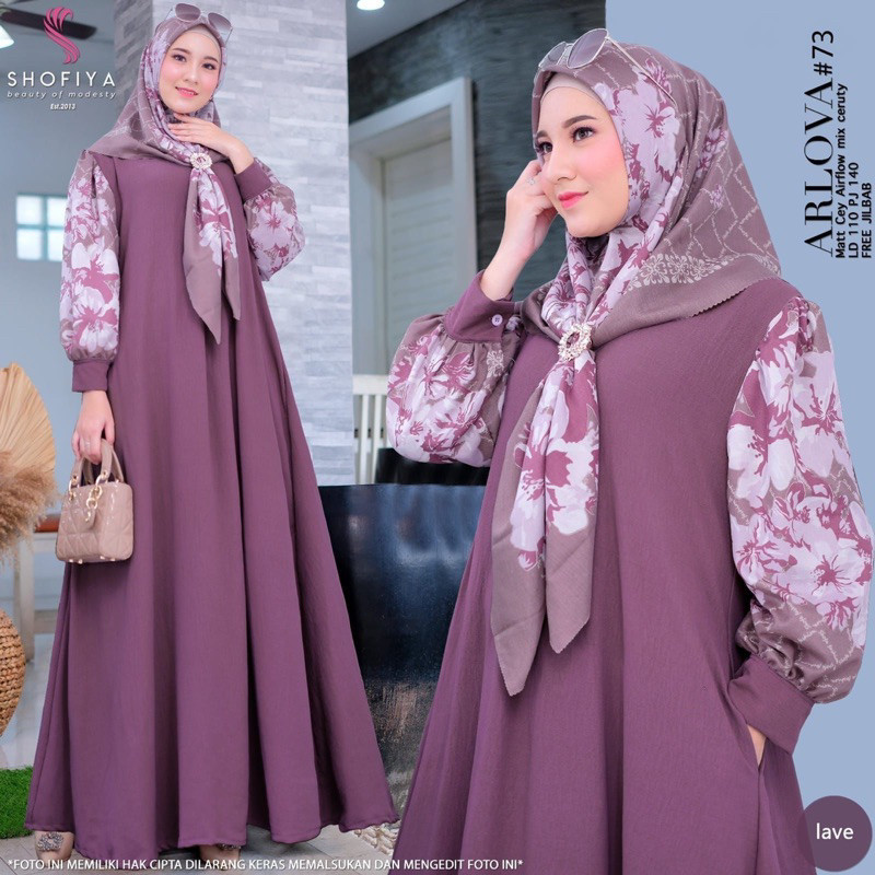 Dress Arlova series / gamis arlova shofiya / arlova ori shofiya / original shofiya / arlova ld 110 /