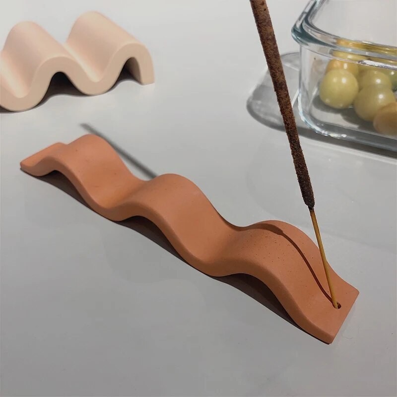 

Silicone Mold for Making Incense Burner Wave Joss Holder Plaster Mold Incense Insert Tray Silicone Molds