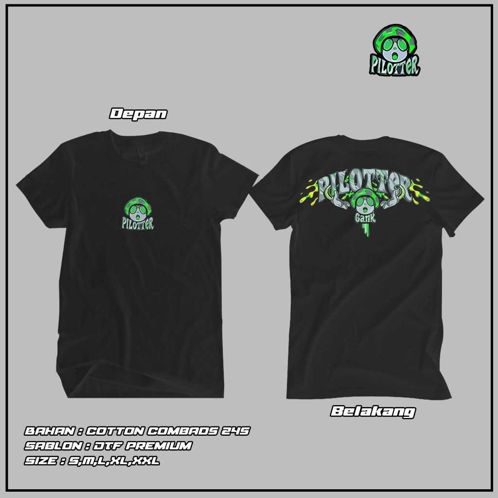 [Bisa COD] Kaos Pilotter Gank Mushrom Original Merchandise | Kaos Katun 24s Asli | Baju Kaos Viral P