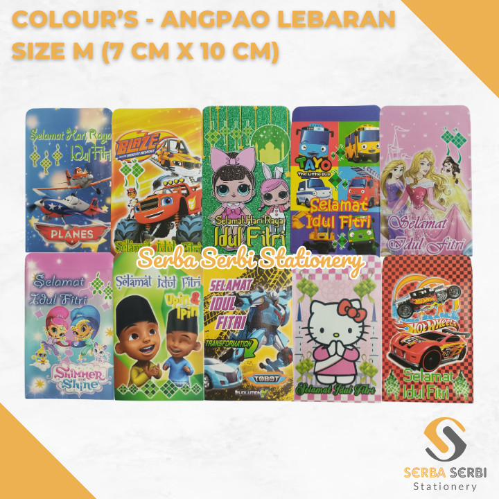 

GROSIR (1 PAK ISI 10 LEMBAR) COLOUR'S - AMPLOP / ANGPAO / ANGPAU LEBARAN SIZE M (7 CM X 10 CM)