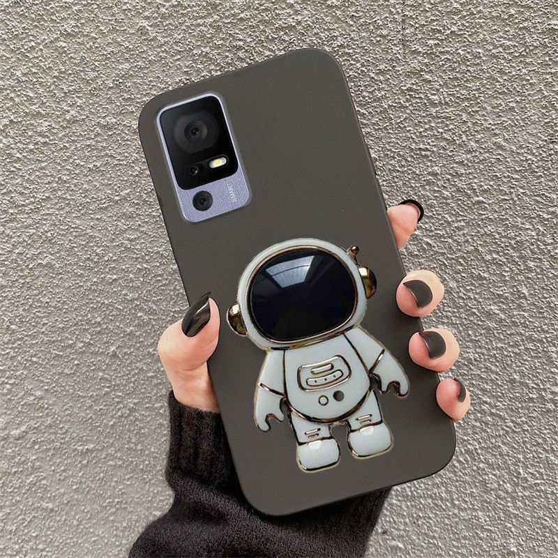 For Sharp Aquos V6 5G Aquos R9 Pro Case Astronaut Bracket Smooth Soft Silicone Anti Collision for Sh