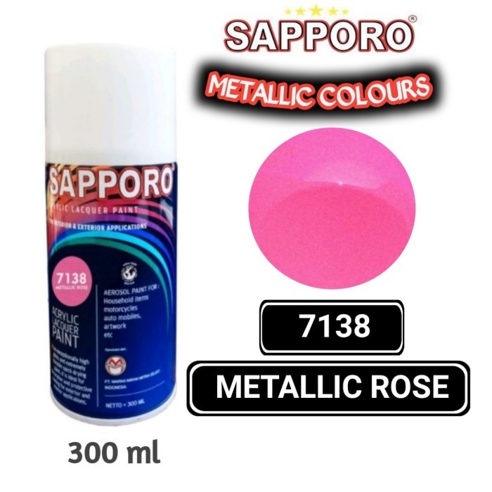 

SAPPORO 7138 METALLIC ROSE STANDAR 300ml Cat Semprot Pylok Pilok Pylox