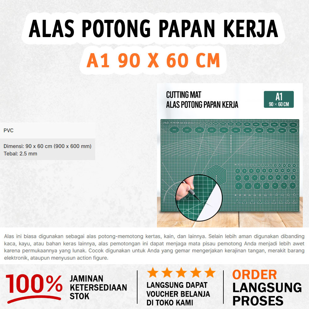 

Working Pad Cutting Mat Alas Potong Papan Kerja A1 90 x 60 cm | Langsung Kirim