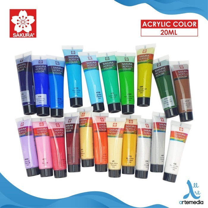 

Cat Akrilik Sakura 20ml Acrylic Color Paint - 02/03 - GREEN