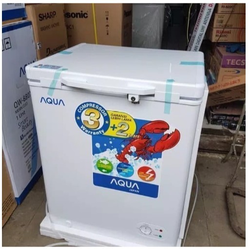 AQUA Chest Freezer Box Freezer 100 Liter AQF-100 Box Pendingin AQF 100 AQF 120HC
