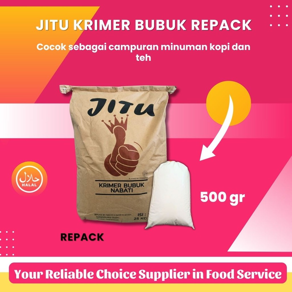 

Jitu Creamer Bubuk 500 Gr, Krimer Bubuk Untuk Minuman dan Kuliner