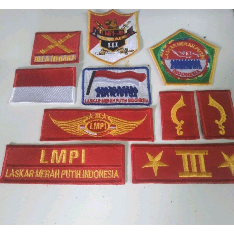 Bordir logo bordir LMPI Laskar Merah Putih Indonesia fullset