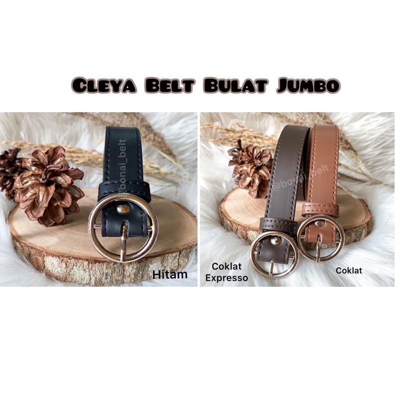 Cleya Belt Bulat Jumbo (Big Size) / Gesper Wanita / Ikat Pinggang Wanita / Gesper Cewek