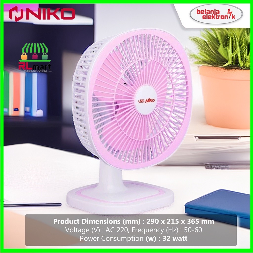 Kipas Angin Meja Niko 12 Inch NKD 1201 - Kipas meja Desk fan 12" kipas duduk Kipas Angin Meja / Desk