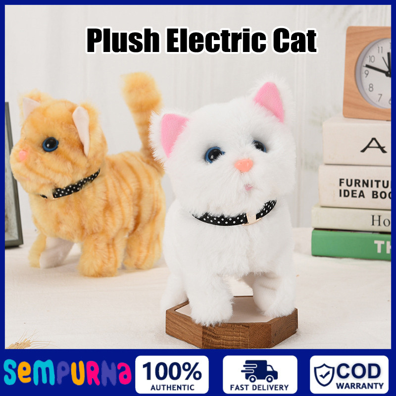 Mainan Anak Boneka Kucing Musik Berjalan Bergoyang Bernyanyi Boneka Cat Mainan Boneka Kucing Bisa Be
