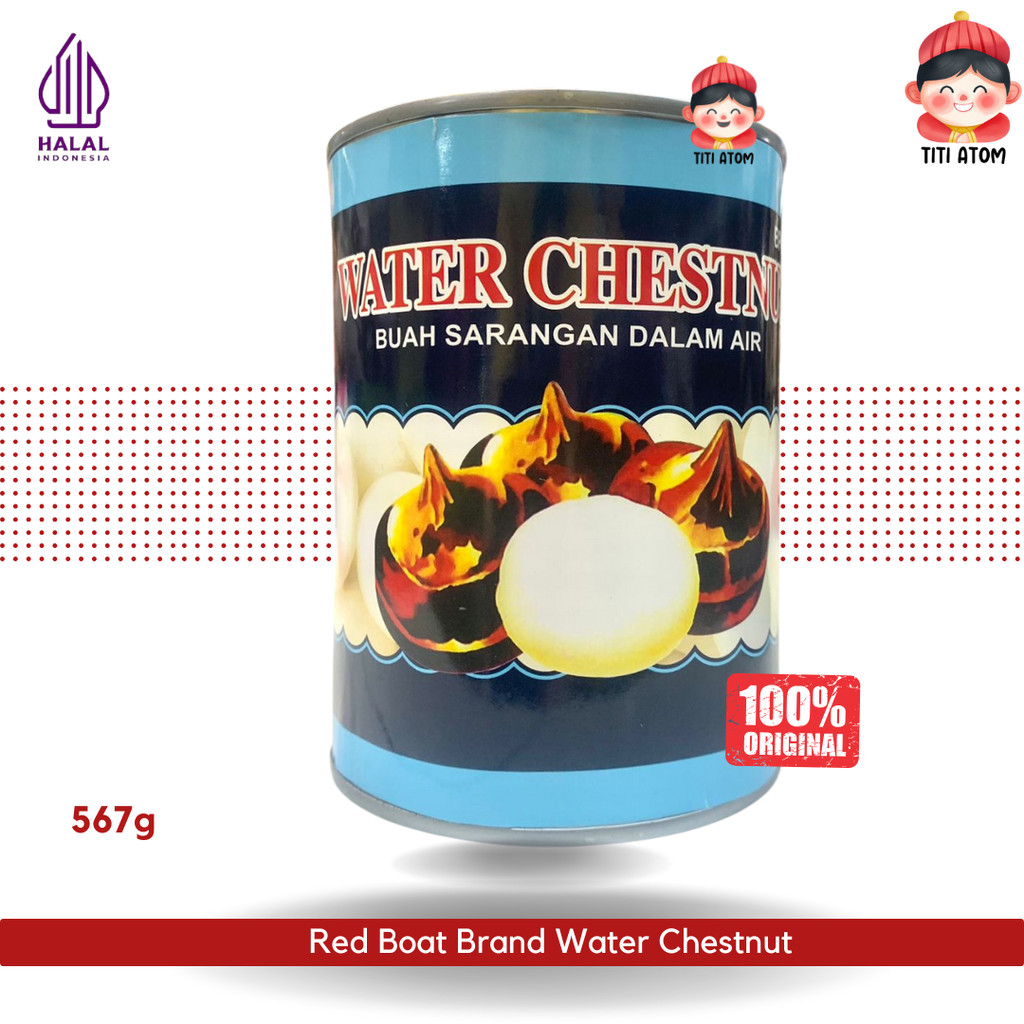 

Red Boat Brand Water Chestnuts Buah Sarangan Bengkoang 567g