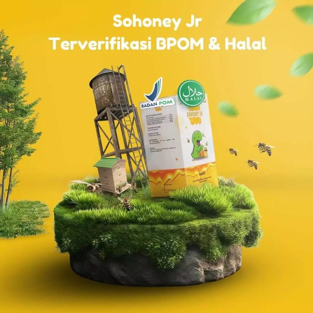 

botol Madu Sohoney Jr - Multivitamin Penambah Nafsu Makan Anak NO.1