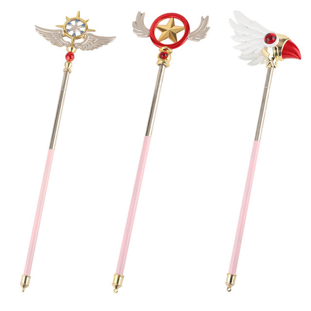 

Brdwn Card Captor Clear Sakura Kinomoto Sakura Cosplay Birds Head Magic Wand Boxed Zinc Alloy Model Toy