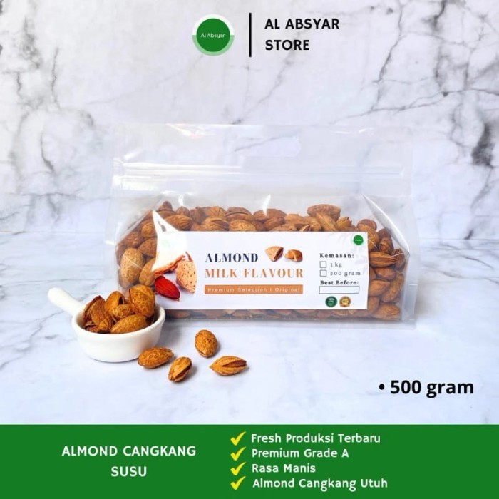 

Almond Cangkang Susu Butter Milk 1Kg Roasted Healthy Food Kurma Alif - 500 gr