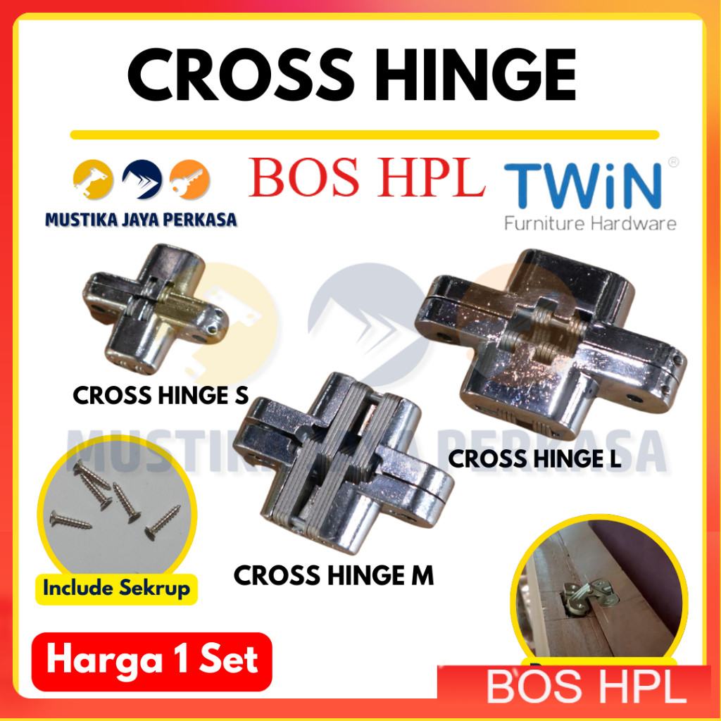 Engsel Menjangan Cross Hinge Folding Pintu Engsel Meja Lipat Tanam
