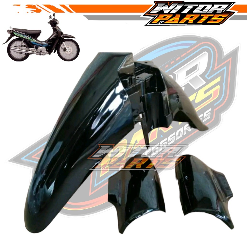 Spakbor Depan Supra X Lama Set Tutup Shock Depan / Spakbor Depan + Tutup Supra X Lama / Spakbor Sleb
