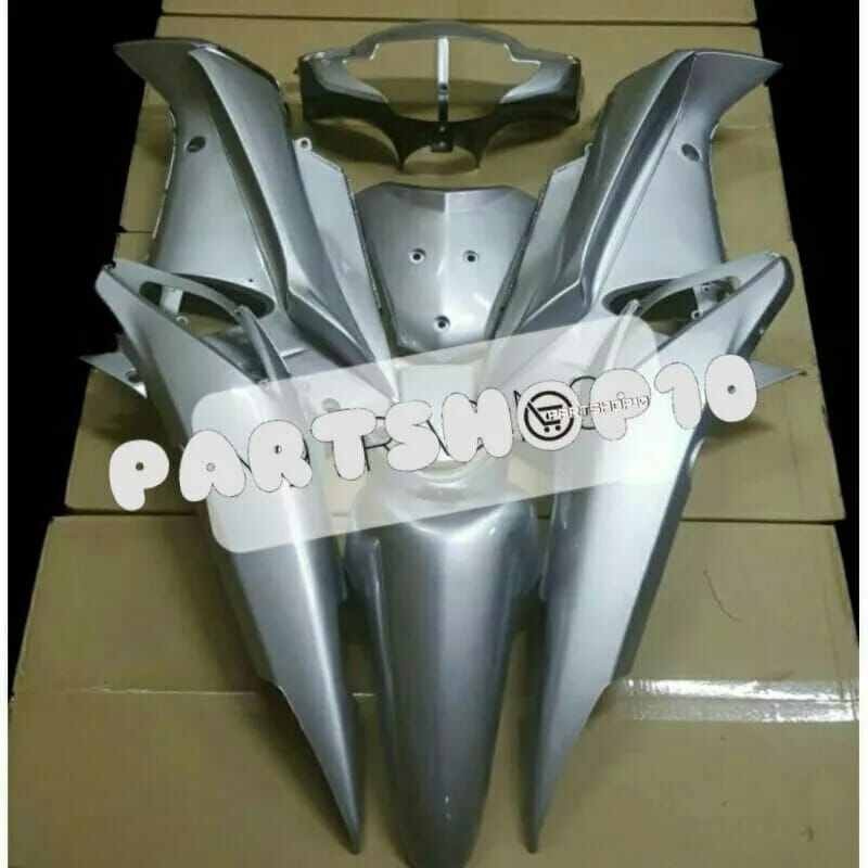 Paketan Body Halus Warna Silver Honda Supra X 125 Karbu Lama 2006