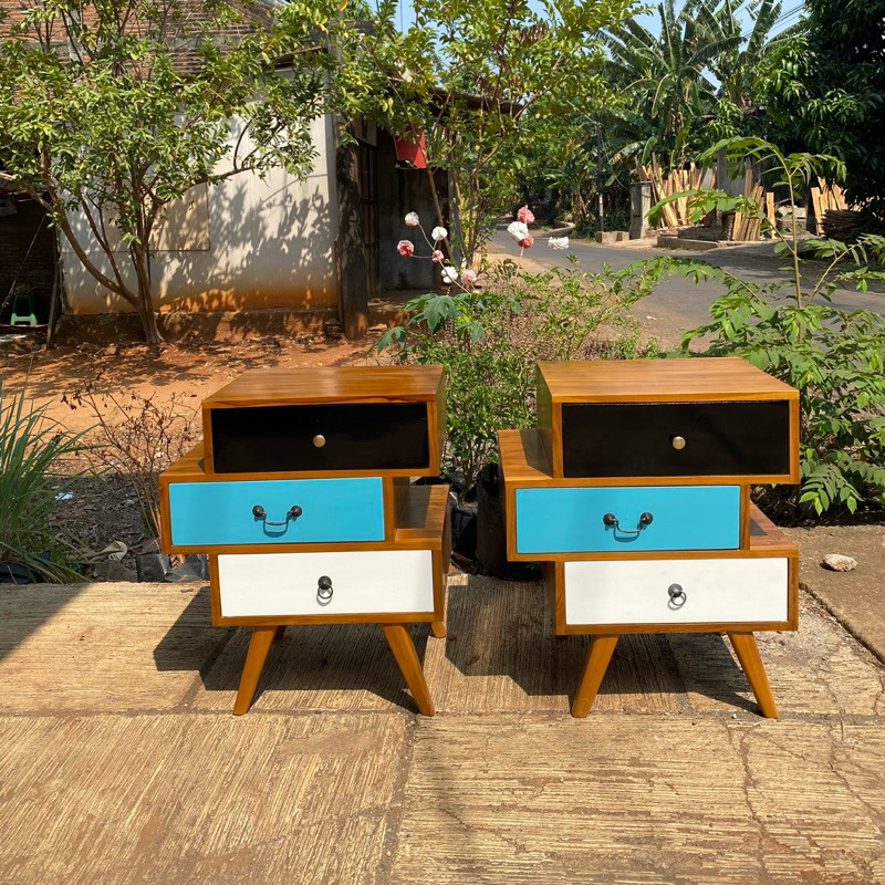 nakas munimalis kayu jati meja nakas kamar tidur nakas jati