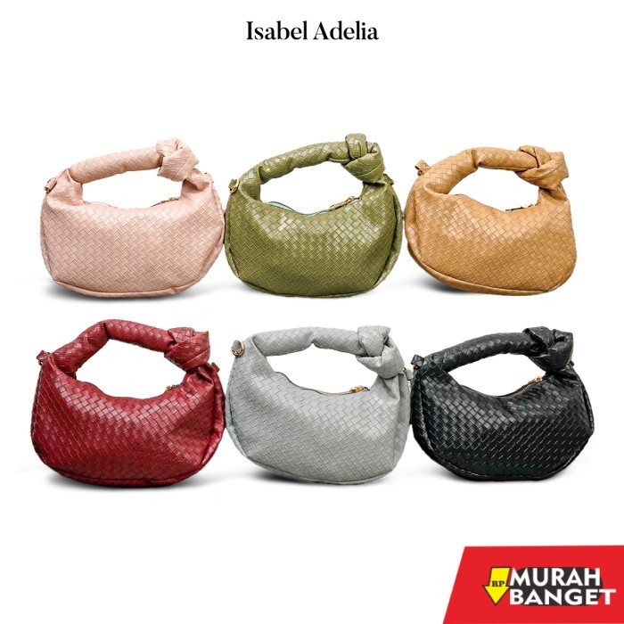 tas selempang wanita simple elegan Isabel Adelia JODIE Tas Sling Bag Wanita - MOCHA