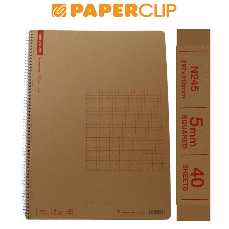 

NOTEBOOK A4 MARUMAN SPIRAL NOTE BASIC N245 GRID