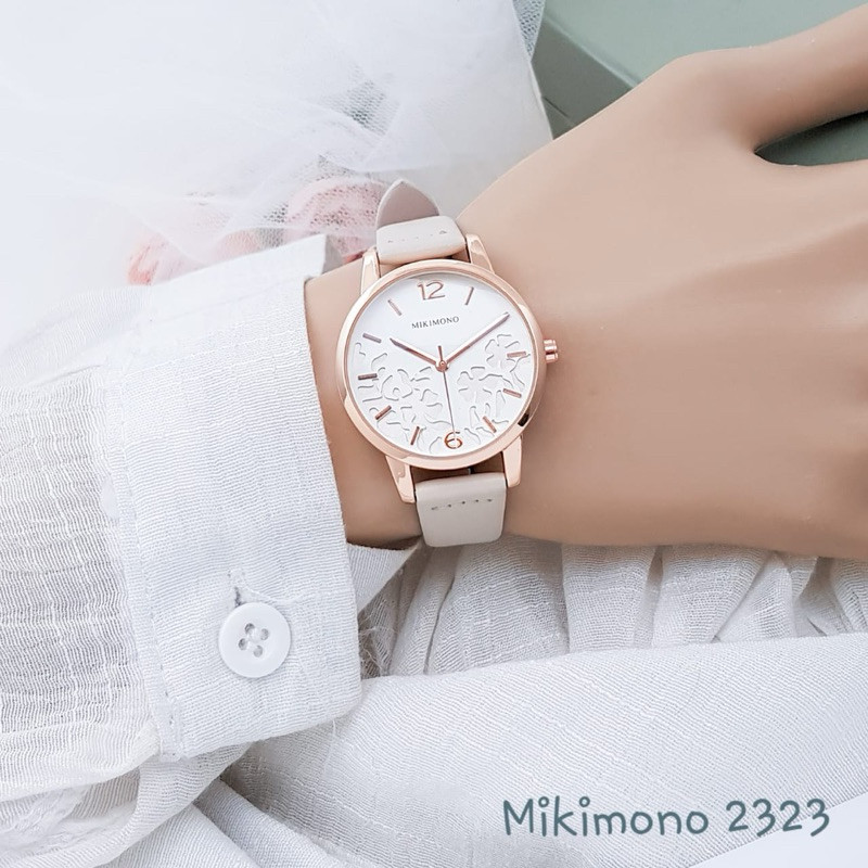 ( Best Seller ) Jam Tangan Wanita MIKIMONO 2323 Original Tali Kulit -Bisa Cod