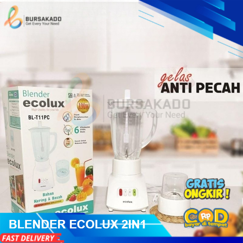 Blender Ecolux / OMICKO Plastik Anti Pecah / Blender Serbaguna
